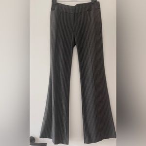 Bebe Grey/ Silver Stripes Wide Leg Pants Size 6